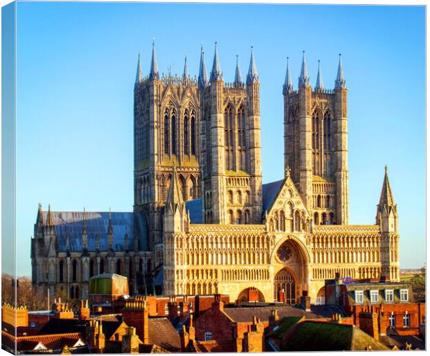 Lincoln Cathedral Canvas Print by Jean Gilmour