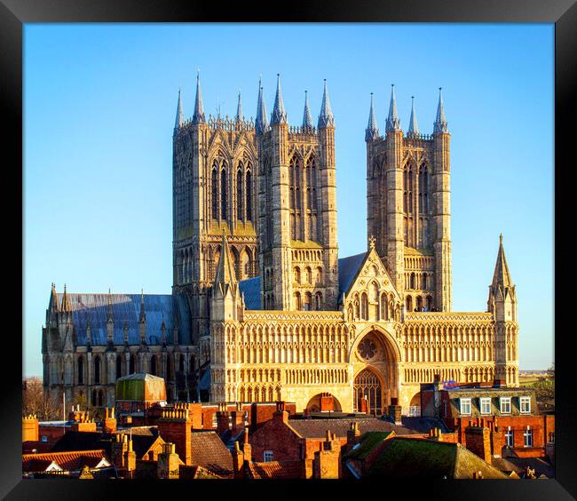 Lincoln Cathedral Framed Print by Jean Gilmour