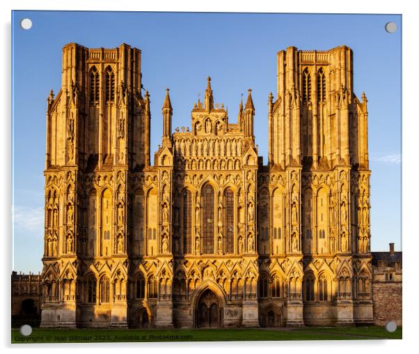 Wells Cathedral in Early Morning Light Acrylic by Jean Gilmour