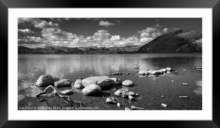 Ullswater on a crisp spring day near Pooley Bridge, Cumbria Framed Mounted Print by Chris Rose