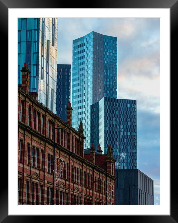 Manchester Architecture Framed Mounted Print by Jean Gilmour