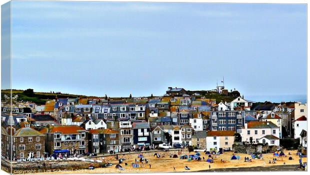 St ives cornwall  Canvas Print by Les Schofield