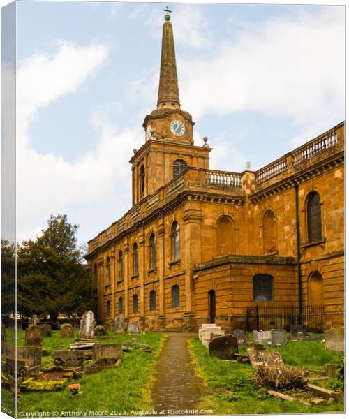 Holy Cross Church,Daventry Canvas Print by Anthony Moore