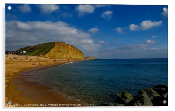 Tranquil West Bay View Acrylic by Les Schofield