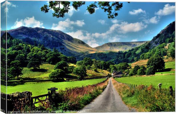 Lakeland View  Canvas Print by Les Schofield