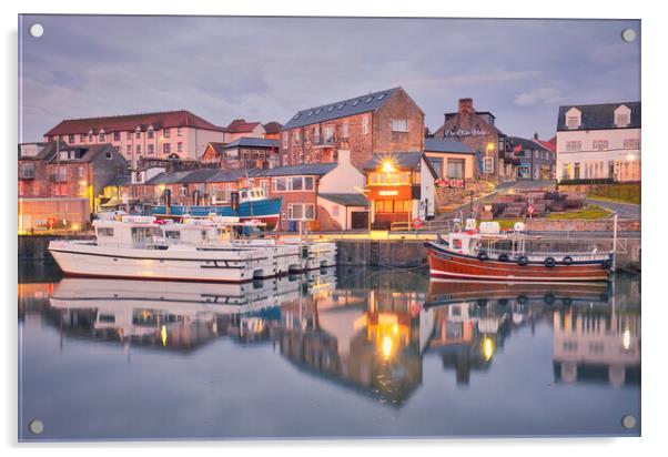 Seahouses Northumberland Acrylic by Tim Hill