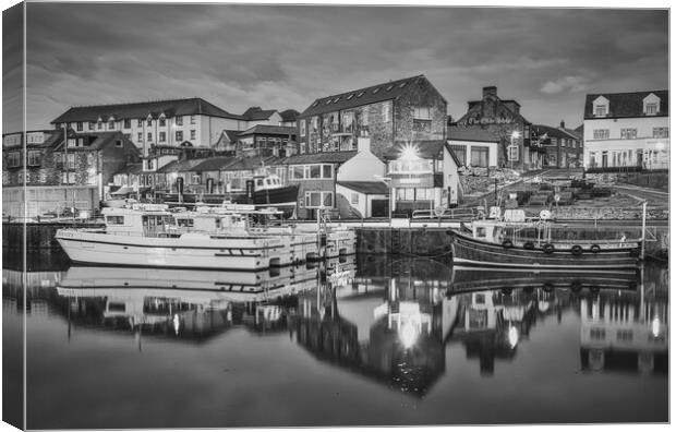Seahouses Black and White Canvas Print by Tim Hill