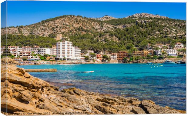 Sant Elm on Majorca Canvas Print by Alex Winter