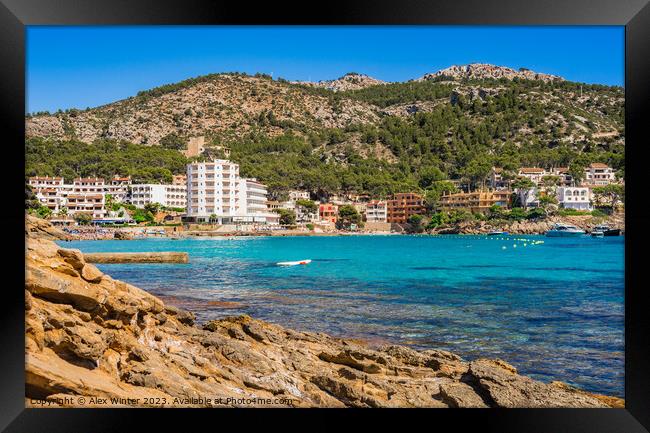 Sant Elm on Majorca Framed Print by Alex Winter