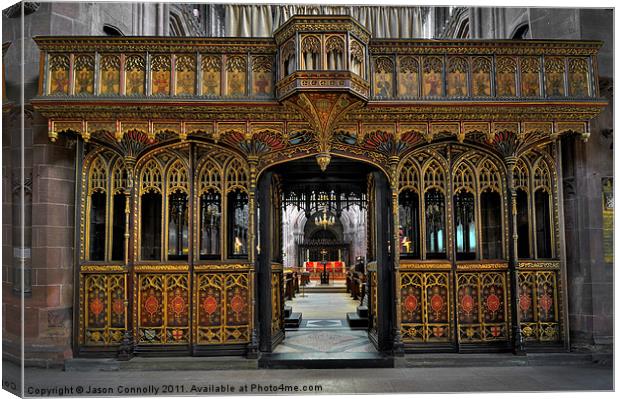 The Rood Screen, Manchester Cathedral Canvas Print by Jason Connolly
