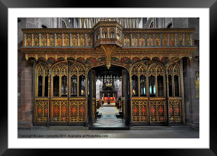 The Rood Screen, Manchester Cathedral Framed Mounted Print by Jason Connolly
