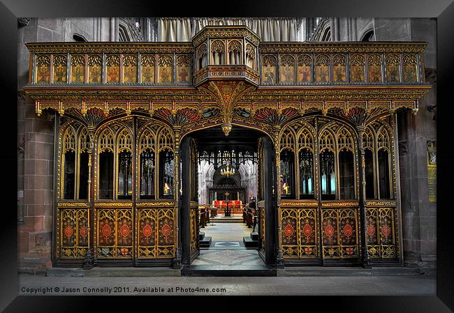 The Rood Screen, Manchester Cathedral Framed Print by Jason Connolly