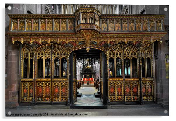 The Rood Screen, Manchester Cathedral Acrylic by Jason Connolly