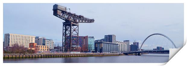 Glasgow Clydeside, Finnieston crane and Clyde Arc. Print by Allan Durward Photography
