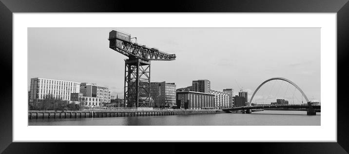 Finnieston crane and Clyde Arc, Glasgow. Framed Mounted Print by Allan Durward Photography