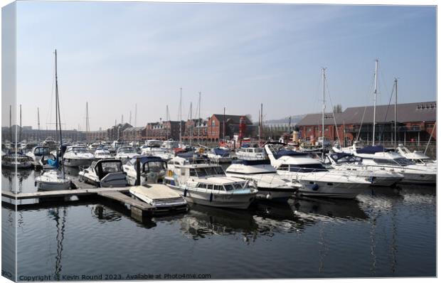 Swansea Marina Wales 3 Canvas Print by Kevin Round