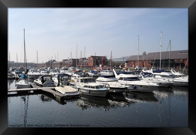 Swansea Marina Wales 3 Framed Print by Kevin Round