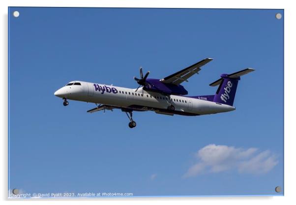 Flybe Bombardier Dash 8 Acrylic by David Pyatt