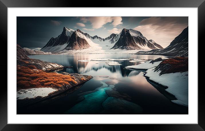 Arctic landscape Framed Mounted Print by Bahadir Yeniceri
