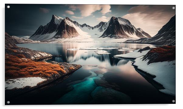 Arctic landscape Acrylic by Bahadir Yeniceri