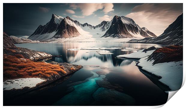 Arctic landscape Print by Bahadir Yeniceri