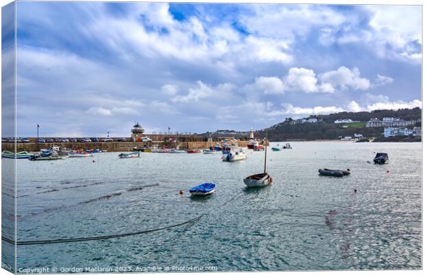 St Ives Harbour, Cornwall, England Canvas Print by Gordon Maclaren