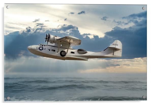 Catalina Ocean Patrol Acrylic by Derek Beattie