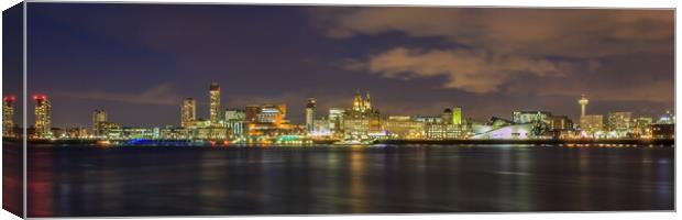 Liverpool  Across The River Mersey Canvas Print by Phil Durkin DPAGB BPE4