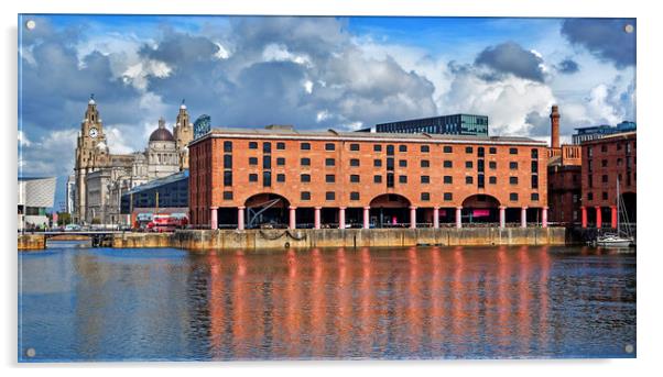 The Royal Albert Dock, Liverpool Acrylic by Darren Galpin