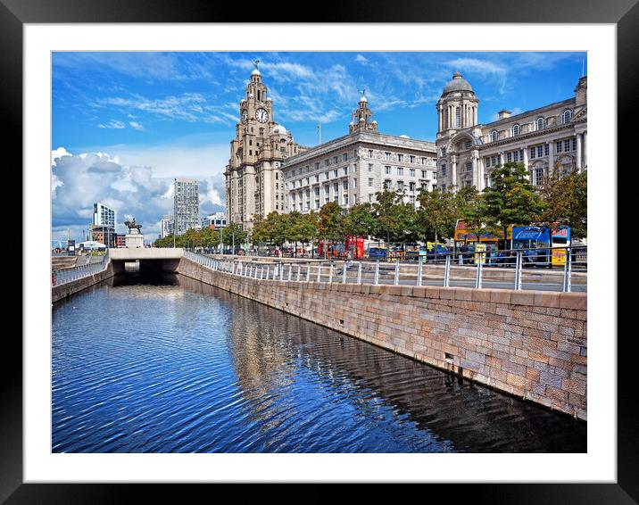 The Three Graces, Liverpool  Framed Mounted Print by Darren Galpin