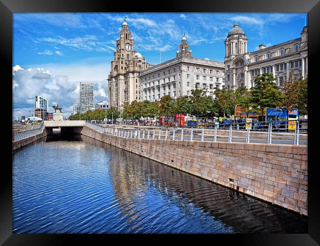 The Three Graces, Liverpool  Framed Print by Darren Galpin