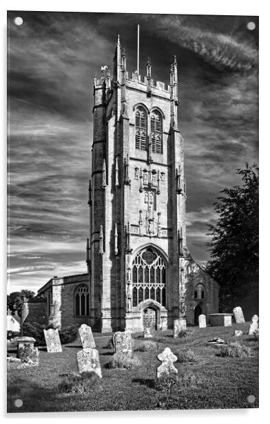 St Mary's Church, Beaminster, Dorset    Acrylic by Darren Galpin