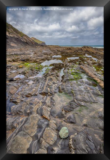 Majestic Cornish Coastline Framed Print by Derek Daniel