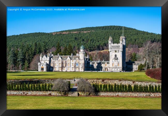 Balmoral Castle on Royal Deeside in Scotland Framed Print by Angus McComiskey