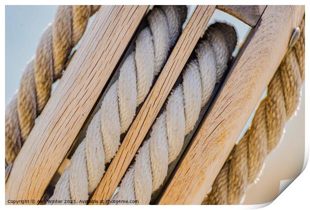 sailing pulley The Knot that Sets Sail Print by Alex Winter