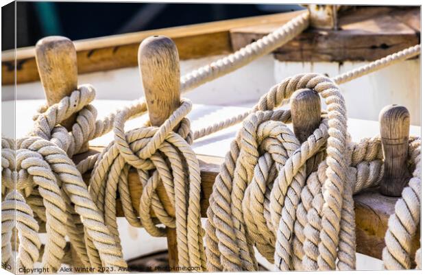 The Majestic Beauty of Nautical Ropes Canvas Print by Alex Winter