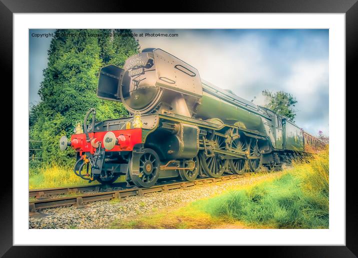 The Iconic Flying Scotsman: Bury's Pride Framed Mounted Print by Derrick Fox Lomax