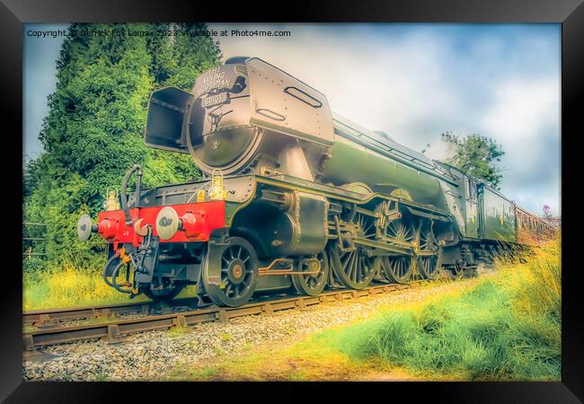 The Iconic Flying Scotsman: Bury's Pride Framed Print by Derrick Fox Lomax