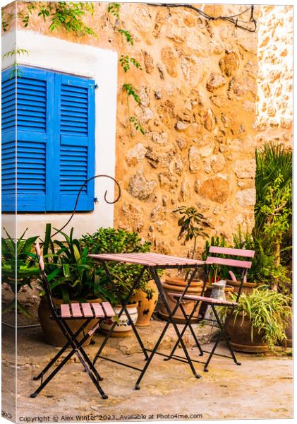 rustic mediterranean house Canvas Print by Alex Winter