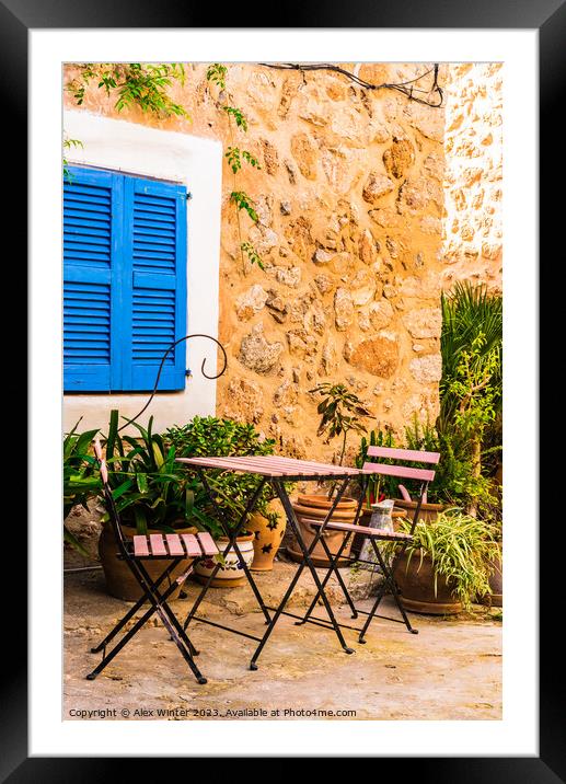 rustic mediterranean house Framed Mounted Print by Alex Winter