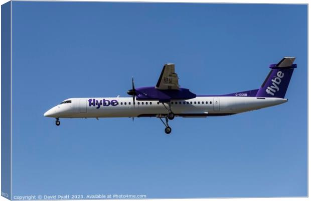 Flybe Bombardier Dash 8 Canvas Print by David Pyatt