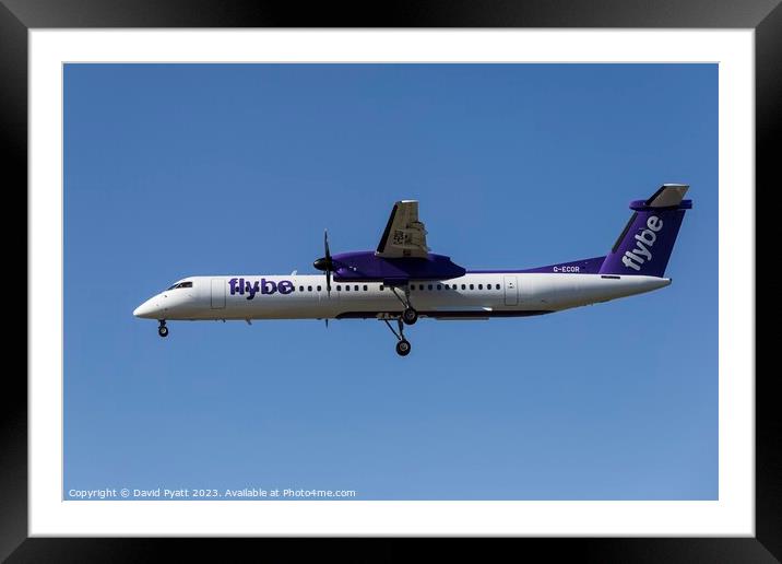 Flybe Bombardier Dash 8 Framed Mounted Print by David Pyatt