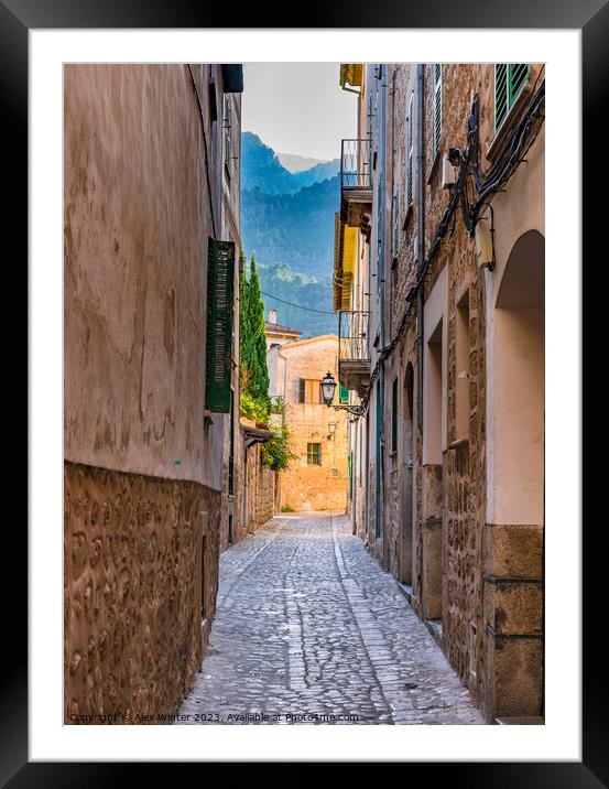 Old mediterranean town of Soller Framed Mounted Print by Alex Winter