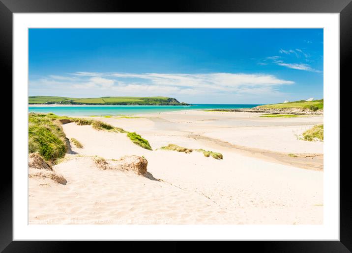 Daymer Bay, near Polzeath, Cornwall Framed Mounted Print by Justin Foulkes