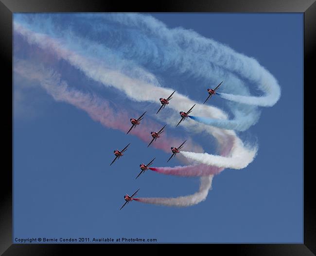 The Red Arrows Framed Print by Bernie Condon