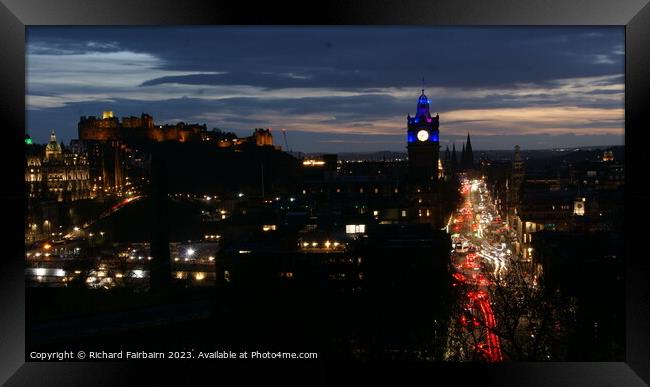Edinburgh Skyline Framed Print by Richard Fairbairn