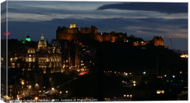 Edinburgh Castle Canvas Print by Richard Fairbairn