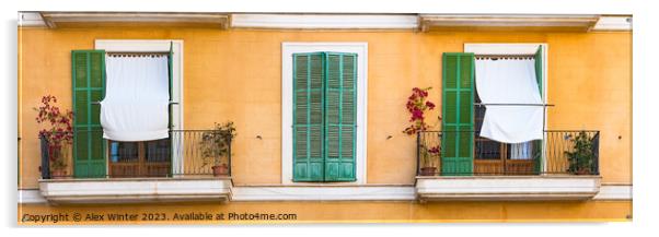 Panoramic view of mediterranean house Acrylic by Alex Winter