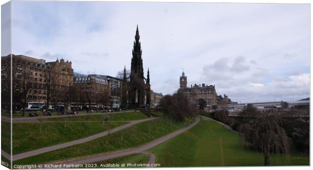 Scott Monument Canvas Print by Richard Fairbairn