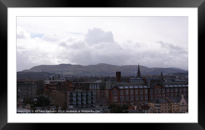 Edinburgh Skyline Framed Mounted Print by Richard Fairbairn